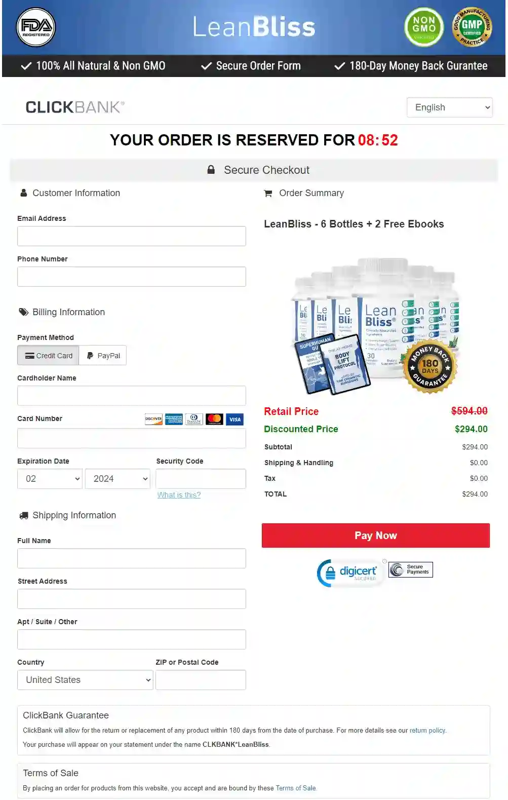 leanbliss buy page